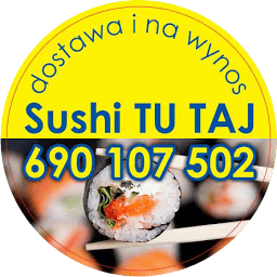 Sushi TU TAJ. Dostawa i na wynos logo