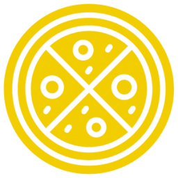 Złota pizza logo