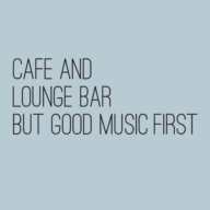 Cafe and Lounge Bar but Good Music First logo